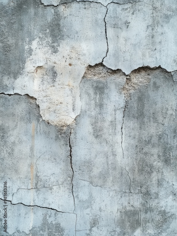 Obraz premium Aged Concrete Wall with Cracks