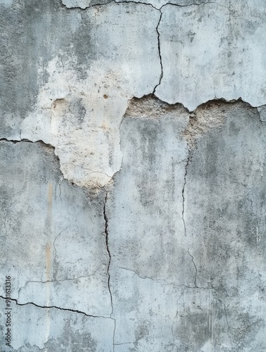 Aged Concrete Wall with Cracks