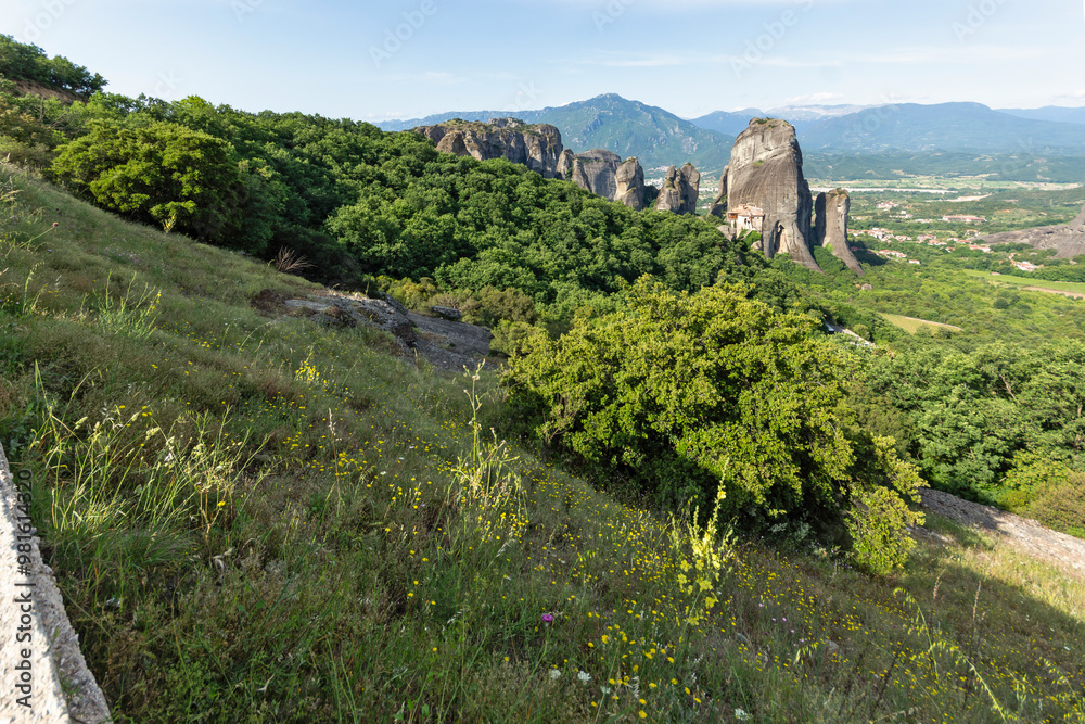 Panoramic view of Meteora Monasteries, Greece