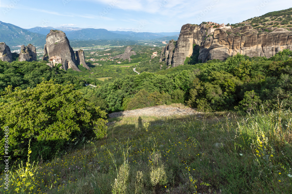 Panoramic view of Meteora Monasteries, Greece