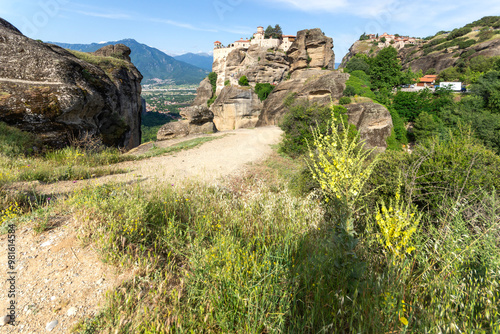 Obraz na płótnie Panoramic view of Meteora Monasteries, Greece w salonie