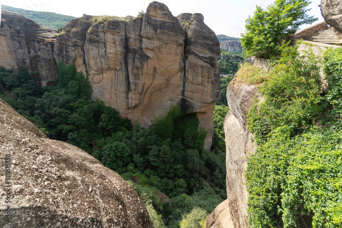 Obraz na płótnie Panoramic view of Meteora Monasteries, Greece w salonie