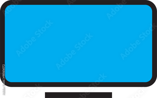 A simple illustration of a computer screen with a minimalist look. Ideal for modern and clean designs.
