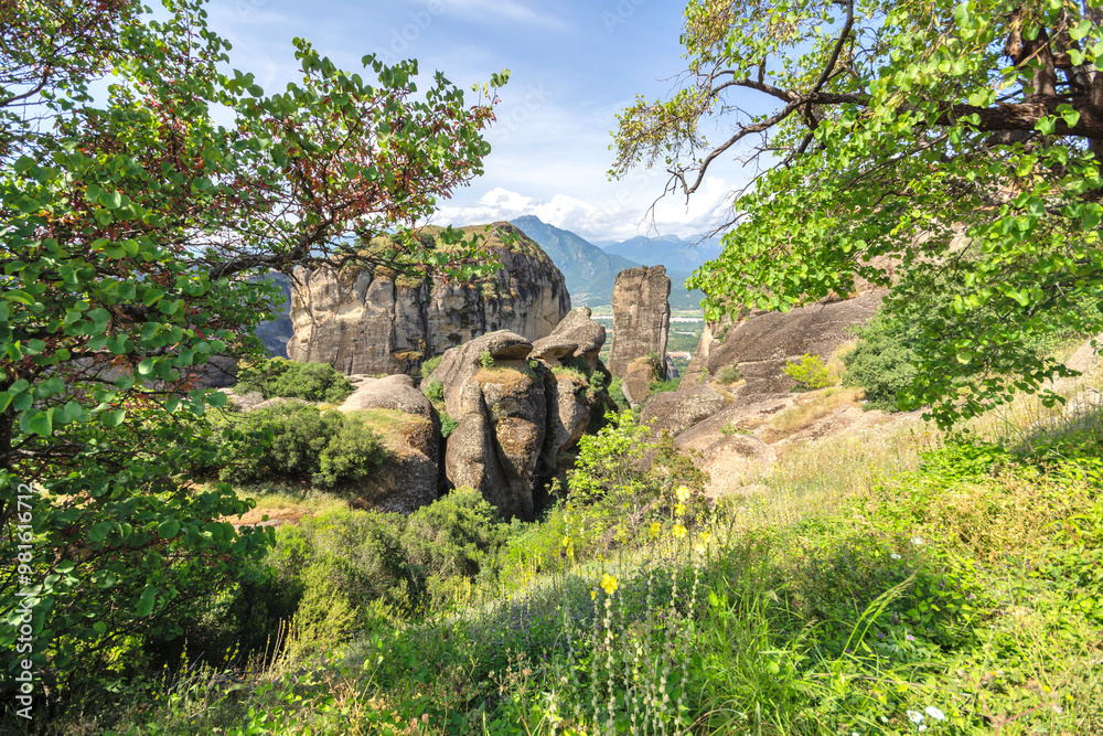 Panoramic view of Meteora Monasteries, Greece