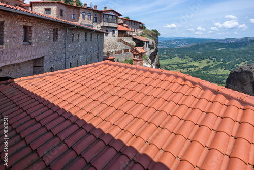 Obraz na płótnie Panoramic view of Meteora Monasteries, Greece w salonie