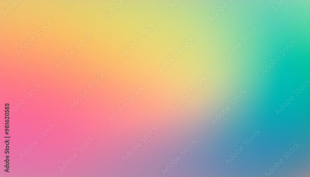 Obraz premium Abstract background with a grainy gradient of multiple colors, smooth transitions, and a soft focus effect.