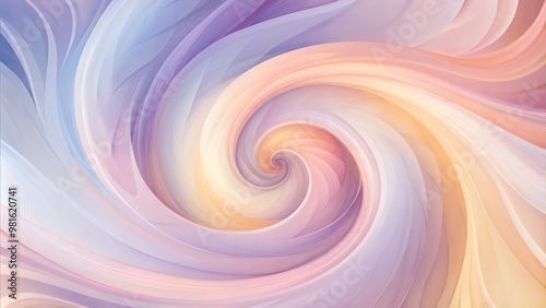 Abstract swirl background, pastel vortex design, fluid movement