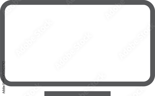 A simple illustration of a computer screen with a minimalist look. Ideal for modern and clean designs.