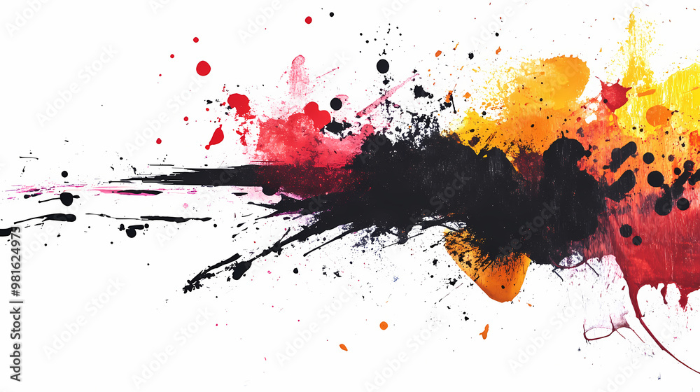Abstract expressionism background with watercolor splashes on the white background. style of modern drip painting.painting brush texture decoration. Expressionism. Illustration Abstract expressionism background with watercolor splashes on the white background. style of modern drip painting.painting brush texture decoration. Expressionism. Illustration