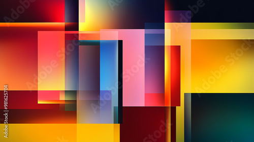 Abstract gradient display with de stijl style geometry, abstract, gradient, display, de stijl, style, geometry, colorful. De Stijl. Illustration