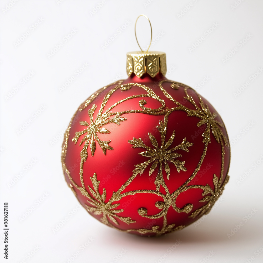 red christmas ornament on white red christmas ornament on white