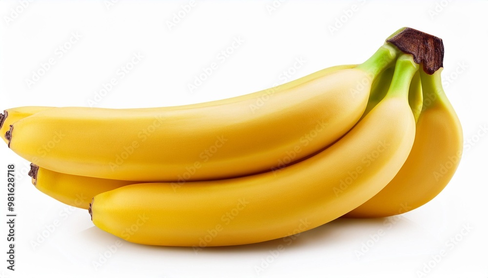 Ripe Banana Bunch Isolated on White Background, Clipping Path, Full Depth of Field Ripe Banana Bunch Isolated on White Background, Clipping Path, Full Depth of Field