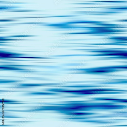 Modern summer thin line striped blur wash seamless pattern background for trendy beach wear and coastal living designs. Repeatable alcohol ink bleed effect in blue white indigo colors
