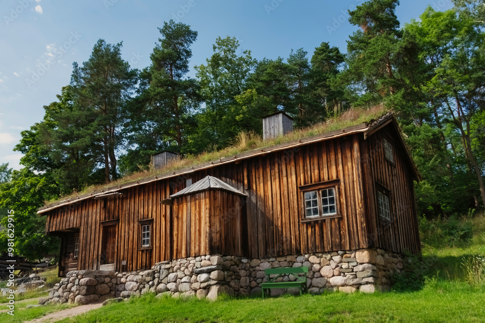 Traditional Wooden Building in Bygdøy, within the Norwegian Museum of Cultural History Traditional Wooden Building in Bygdøy, within the Norwegian Museum of Cultural History