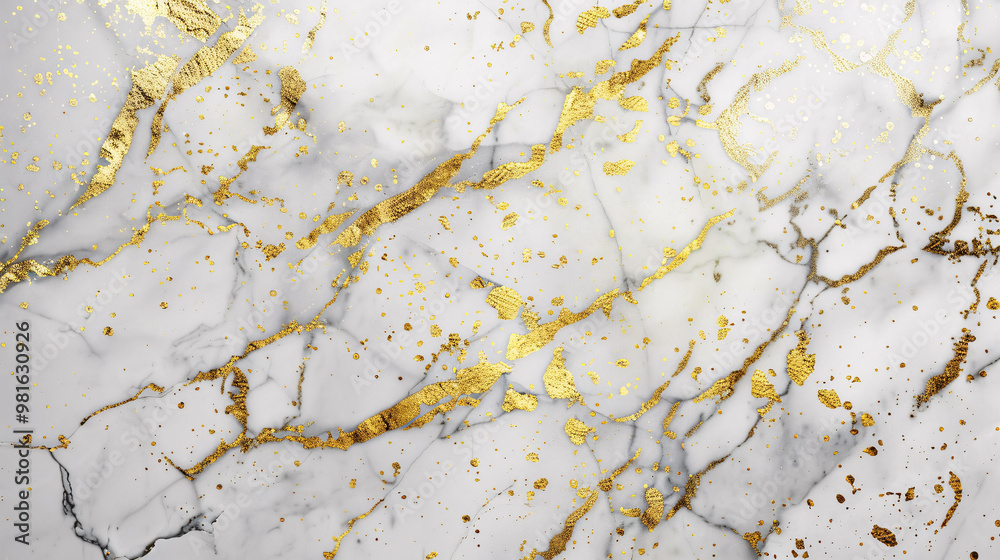 Obraz premium White and gold marble texture background design for creative projects