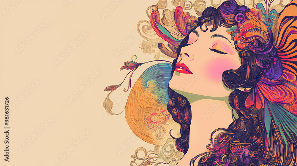 Art nouveau woman. Art Nouveau. Illustration Art nouveau woman. Art Nouveau. Illustration