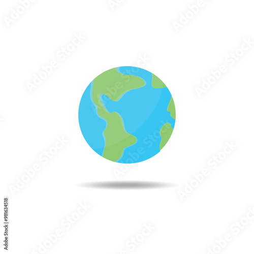 vector templete planet earth, simple illustration of the world.