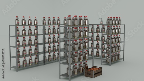 apple Juice bottle with cabinet