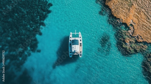 Catamaran in Turquoise Waters