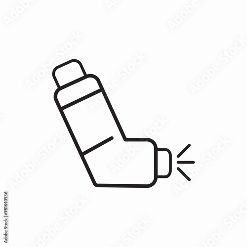 asthma spray icon sign vector