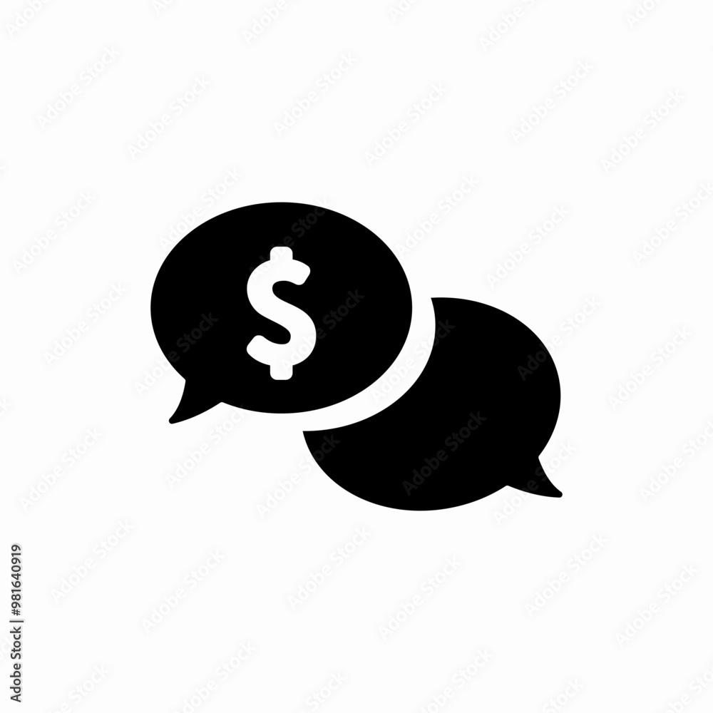 speech bubble money icon sign vector speech bubble money icon sign vector