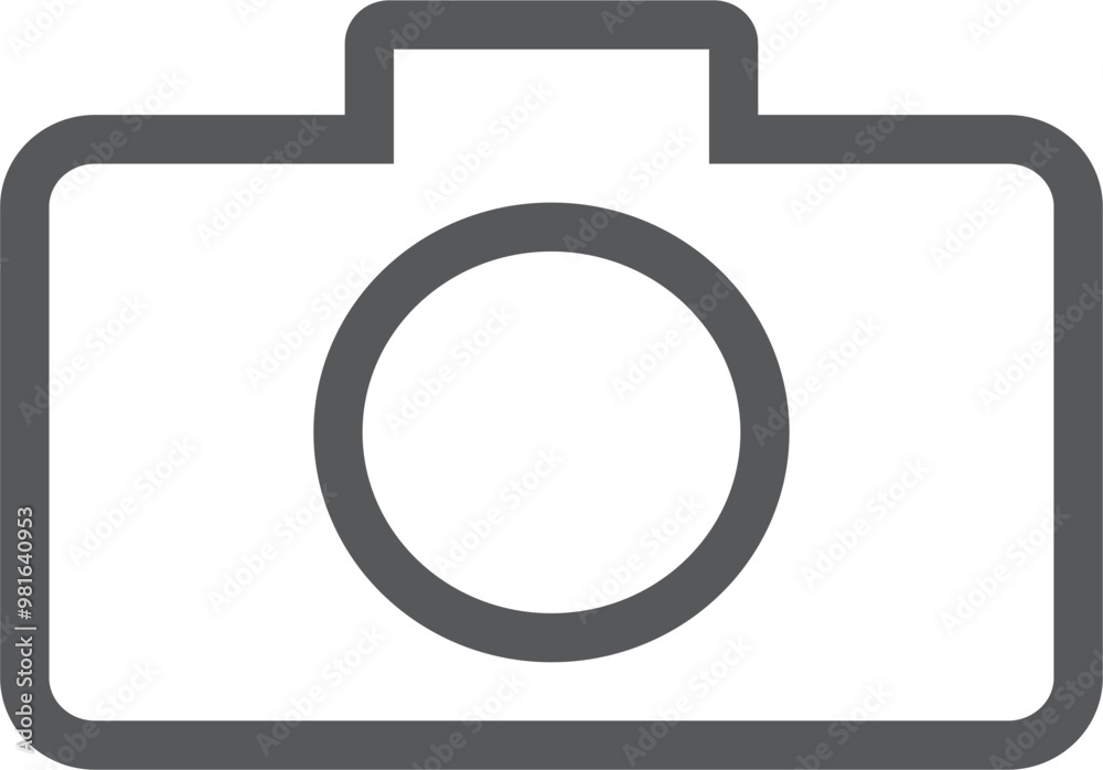 Simple camera icon with line design. Suitable for photography concept, social media, or camera apps. Simple camera icon with line design. Suitable for photography concept, social media, or camera apps.