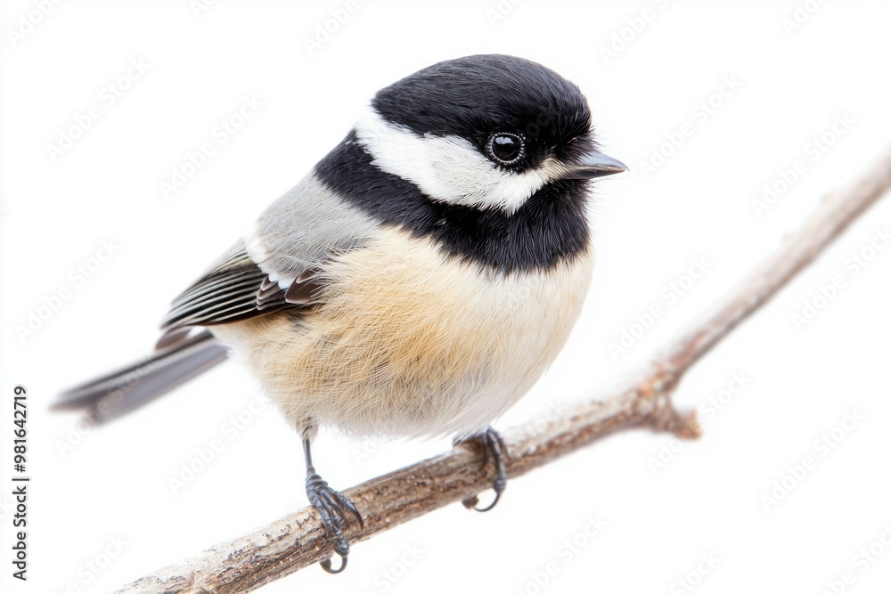 lovely black-capped chickadee is nestled on a branch, displaying its endearing features and soft feathers, bringing a touch of nature's beauty into view. lovely black-capped chickadee is nestled on a branch, displaying its endearing features and soft feathers, bringing a touch of nature's beauty into view.