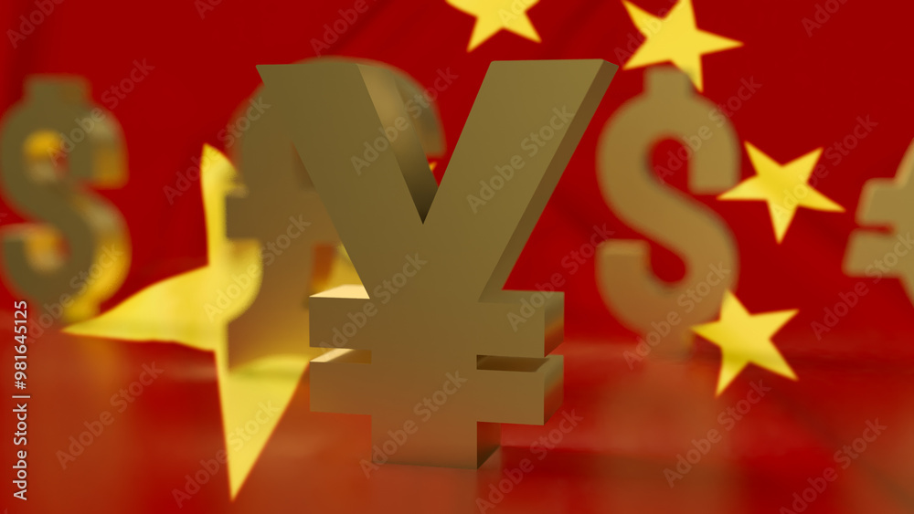 The Chinese yuan symbol for Business concept 3d rendering. The Chinese yuan symbol for Business concept 3d rendering.