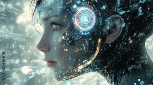 Wallpaper Mural Cyberpunk Woman Torontodigital.ca