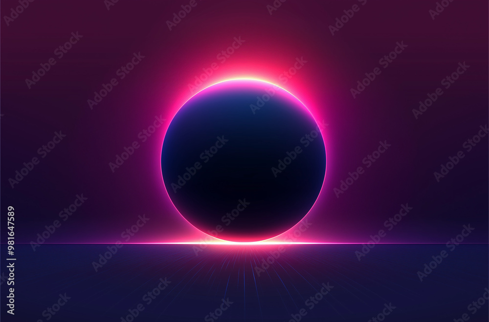 Sleek Sphere with a Radiant Halo Effect on a Midnight Background: Mysterious Cosmic Art Sleek Sphere with a Radiant Halo Effect on a Midnight Background: Mysterious Cosmic Art