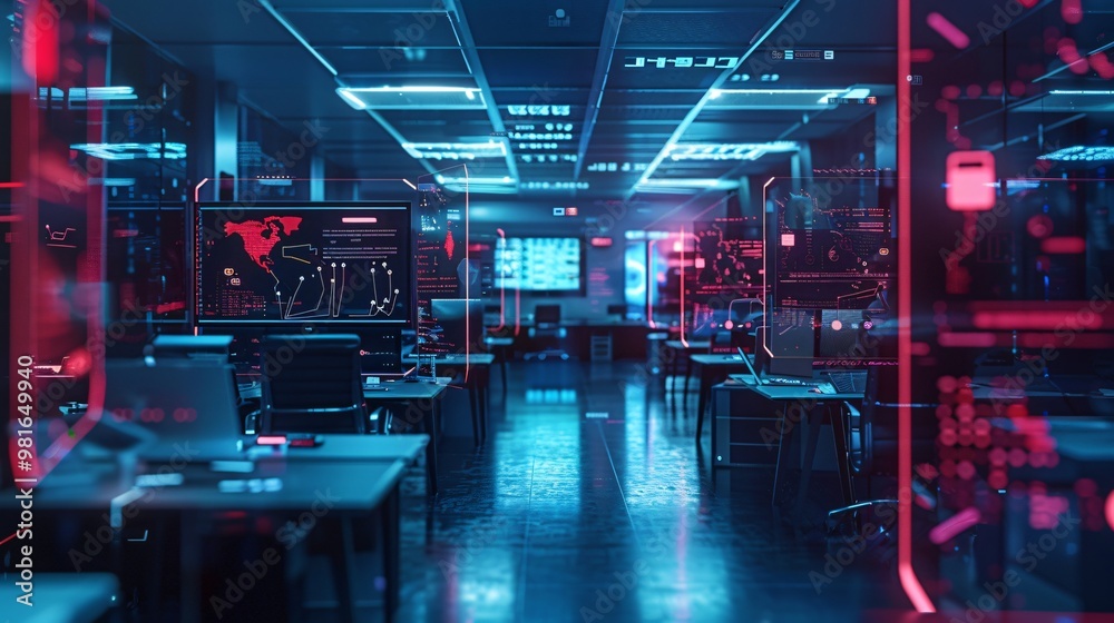 Digital security in a office with nobody