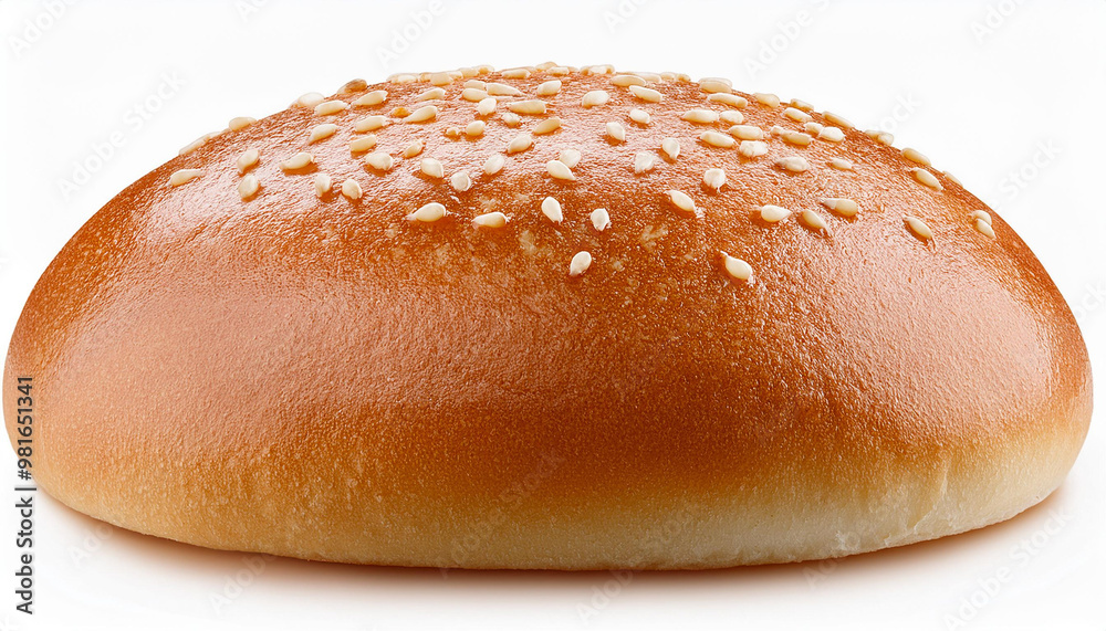 Hamburger bun, bread, isolated on white background, clipping path, full depth of field Hamburger bun, bread, isolated on white background, clipping path, full depth of field