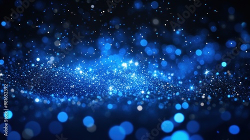 Abstract Blue Glitter Background