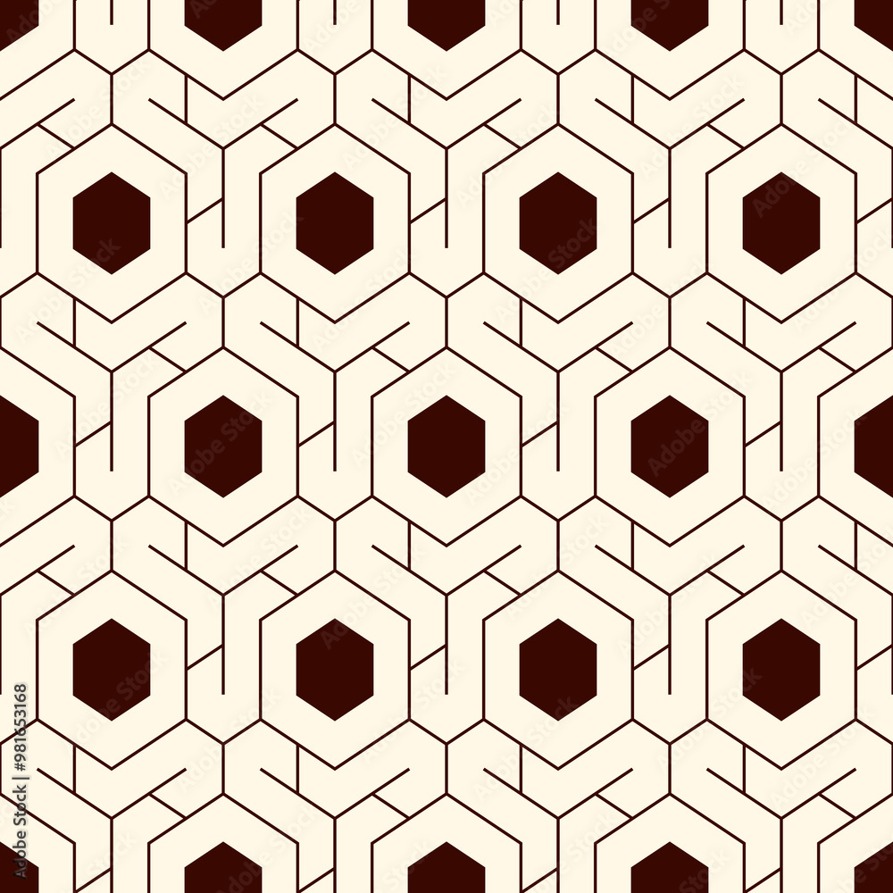Honeycomb seamless pattern. Hexagon mosaic tiles ornament. Ethnic surface print. Repeated geometric figures background. Ornamental wallpaper. Modern geo design digital paper. Vector abstract work. Honeycomb seamless pattern. Hexagon mosaic tiles ornament. Ethnic surface print. Repeated geometric figures background. Ornamental wallpaper. Modern geo design digital paper. Vector abstract work.