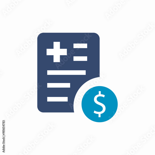 hospital payment icon sign vector