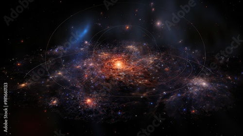 A breathtaking view of a distant galaxy, swirling with stars and nebulae. The vibrant colors and intricate details create a sense of wonder and awe.