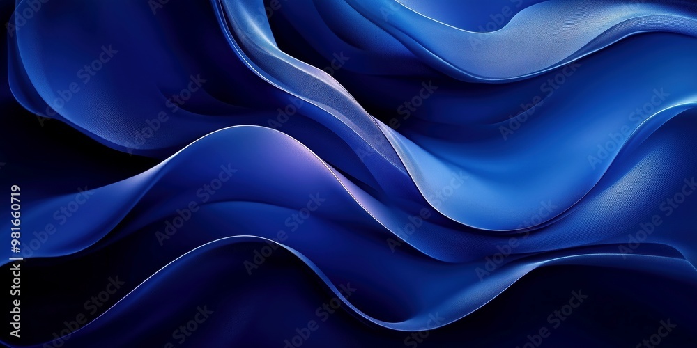 Obraz premium Abstract background featuring flowing blue waves