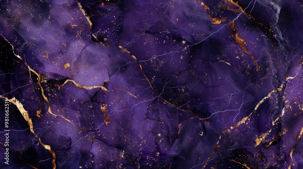 A deep purple marble texture with gold veins, creating a rich and royal background for upscale designs A deep purple marble texture with gold veins, creating a rich and royal background for upscale designs