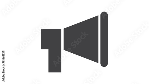 Megaphone Icon, Speaker Icon, Promotion Business Item, Graphic Icon.