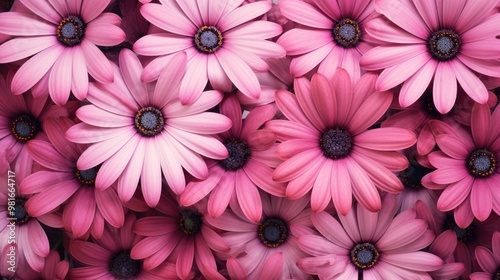 A close-up of delicate pink flowers with soft petals and a vibrant center.