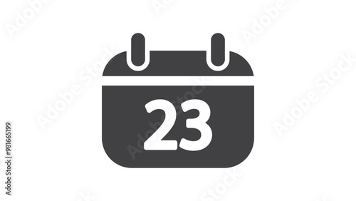 Calendar Icon Glyph Style,Vector,Date Time Icon,Single Icon.