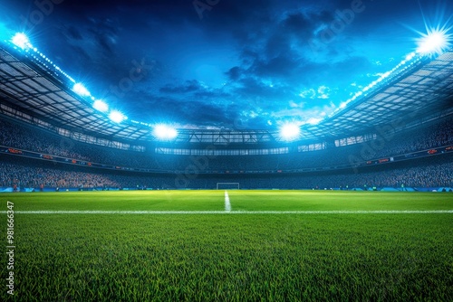the soccer stadium with the bright lights , ai