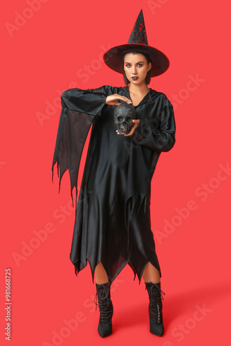 Beautiful young witch with ...