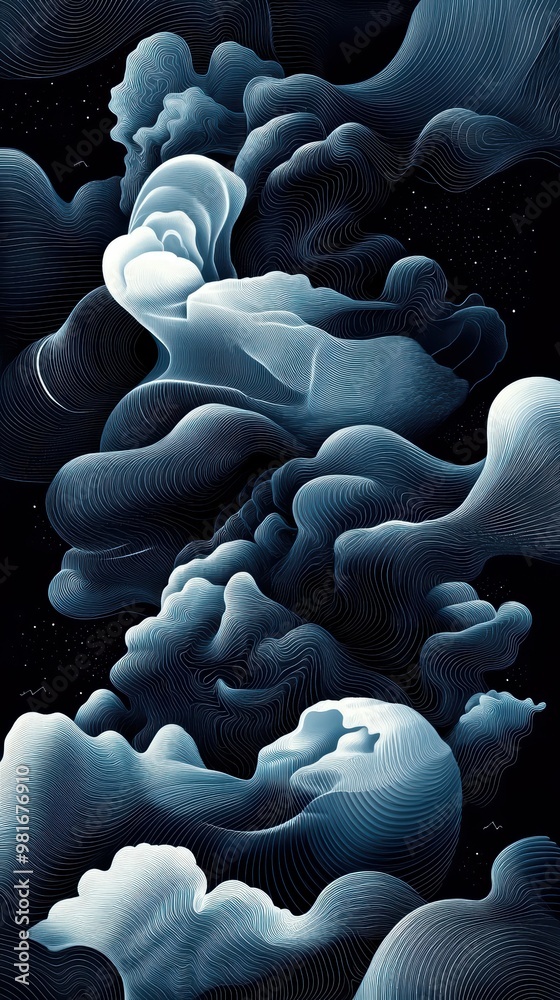 Obraz premium Geometric art inspired by wave interference patterns in physics