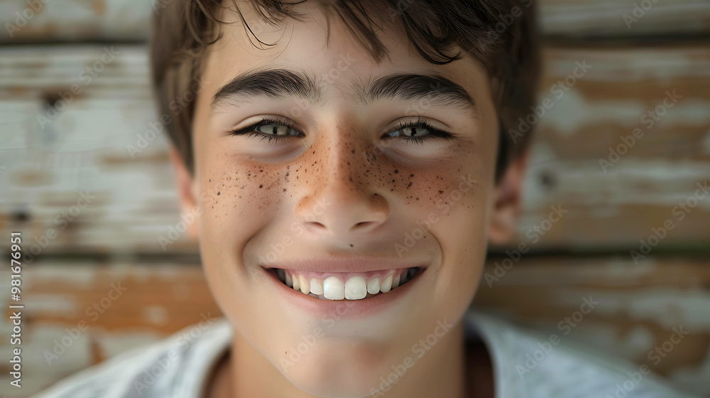 Close up portrait of a young boy smiling with freckles. Close up portrait of a young boy smiling with freckles.