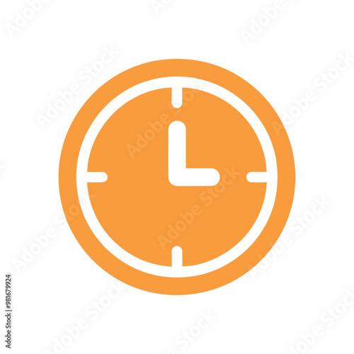 Vector Time and Clock Icon. Collection of Line Clock Symbol and Analog Design Isolated on White Background