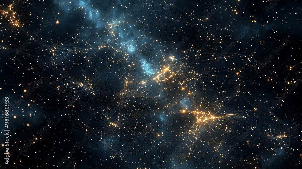 Naklejka premium Space galaxy background with stars