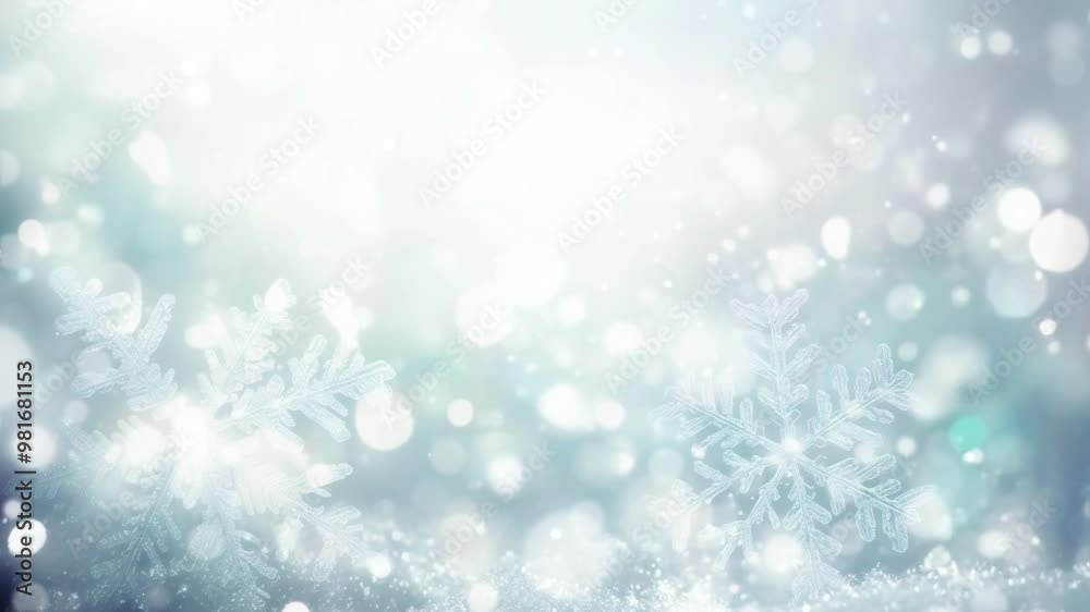 Snowflakes. Glitter snow falling. Abstract white Christmas landscape.Loop video background.generated AI.(AI020) Snowflakes. Glitter snow falling. Abstract white Christmas landscape.Loop video background.generated AI.(AI020)