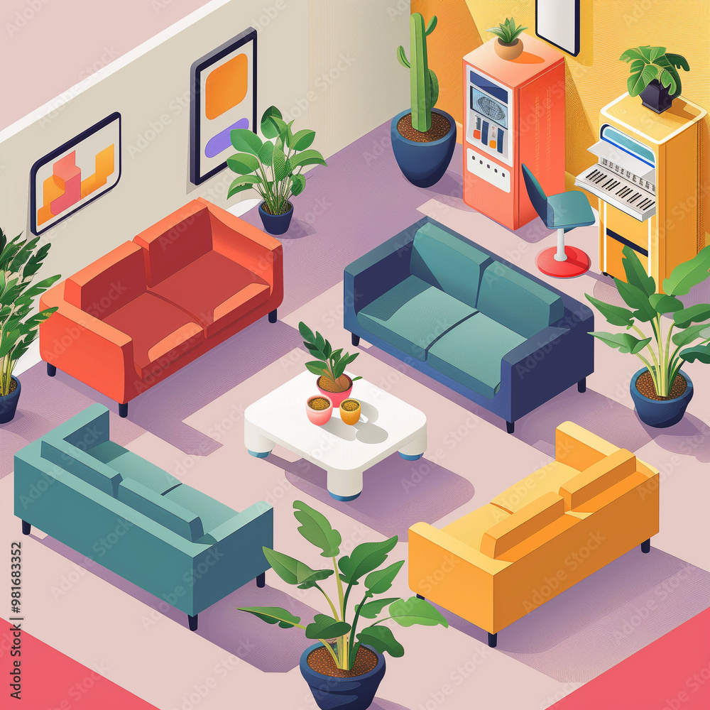 Fototapeta premium art office break area