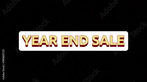 Animated Sign in Neon Text Year End Sale